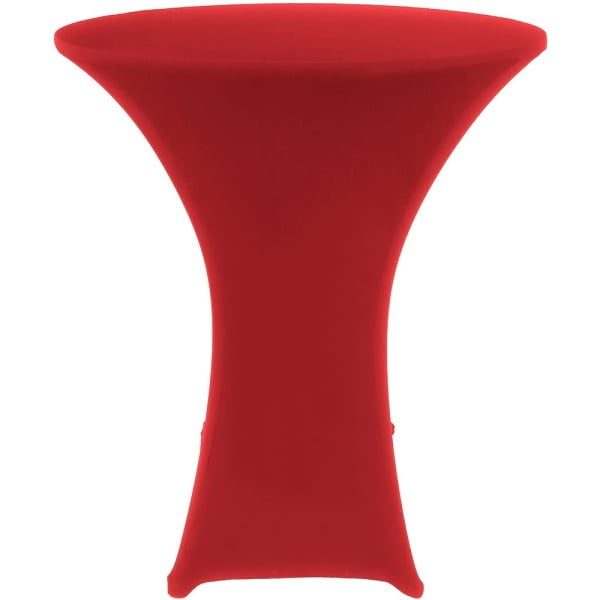 Husa masa evenimente, Quasar & Co.®, husa elastica, fata de masa elastica pentru masa cocktail, d 75-85 cm, h 110-120 cm, rosu - imagine 3