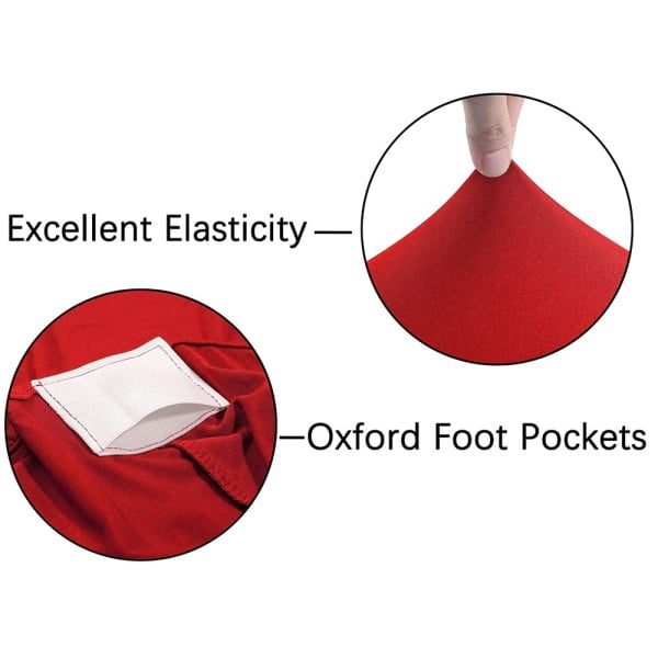 Husa masa evenimente, Quasar & Co.®, husa elastica, fata de masa elastica pentru masa cocktail, d 75-85 cm, h 110-120 cm, rosu - imagine 5