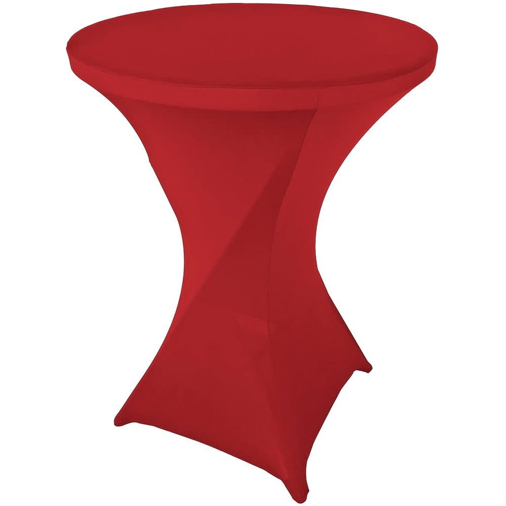 Husa masa evenimente, Quasar & Co.®, husa elastica, fata de masa elastica pentru masa cocktail, d 75-85 cm, h 110-120 cm, rosu 2