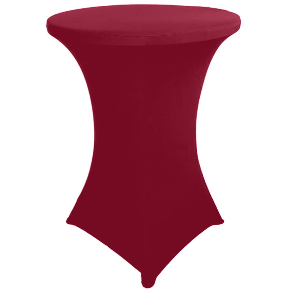 41029080-1 Husa masa evenimente, Quasar & Co.®, husa elastica, fata de masa elastica pentru masa cocktail, d 75-85 cm, h 110-120 cm, visiniu