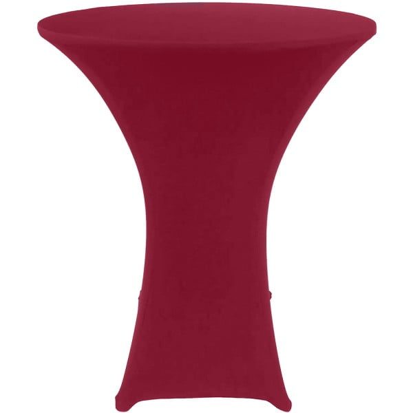 Husa masa evenimente, Quasar & Co.®, husa elastica, fata de masa elastica pentru masa cocktail, d 75-85 cm, h 110-120 cm, visiniu - imagine 3
