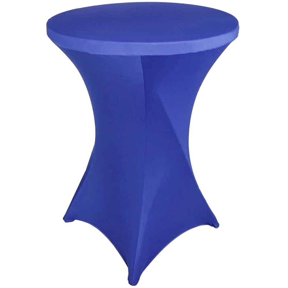 Husa masa evenimente, Quasar & Co.®, husa elastica, fata de masa elastica pentru masa cocktail, d 75-85 cm, h 110-120 cm, albastru royal