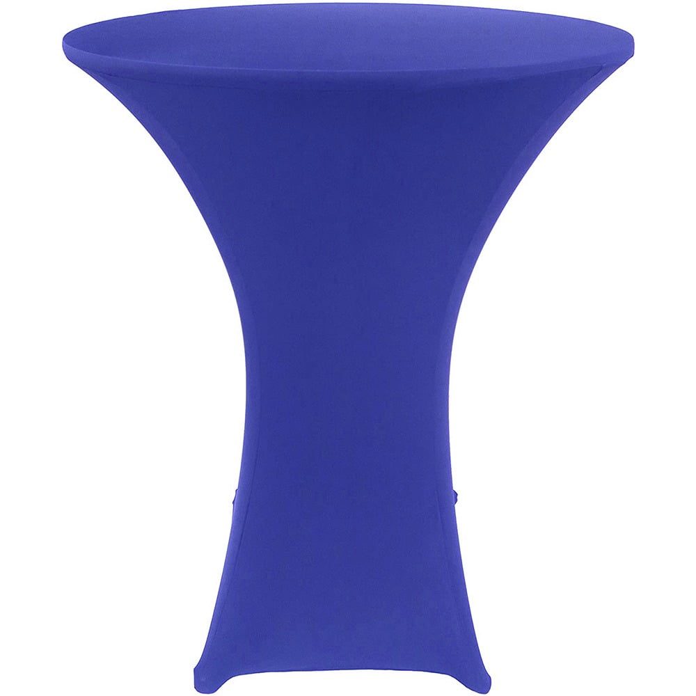 Husa masa evenimente, Quasar & Co.®, husa elastica, fata de masa elastica pentru masa cocktail, d 75-85 cm, h 110-120 cm, albastru royal 3