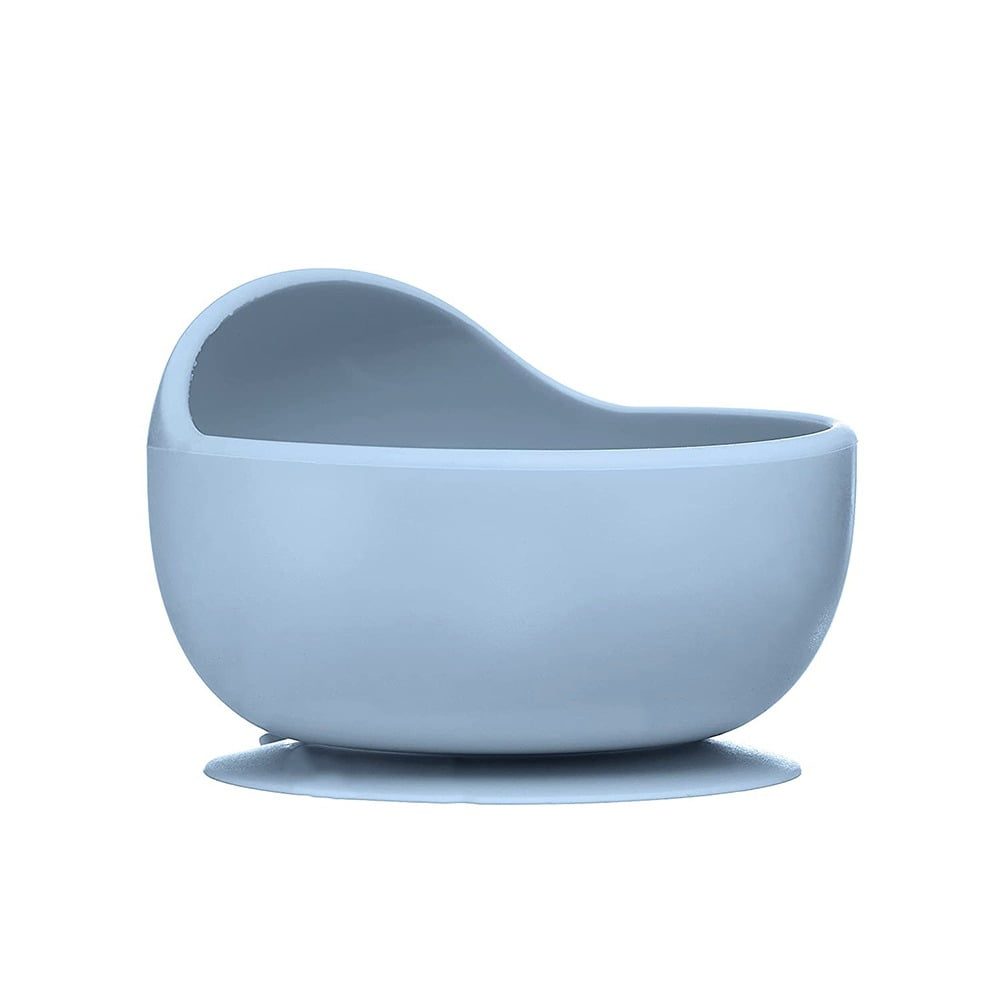 Set bavetica, bol si lingurita copii Quasar & Co.®, set hranire bebelusi, bleu prafuit 4 Set bavetica, bol si lingurita copii Quasar & Co.®, set hranire bebelusi, bleu prafuit 4