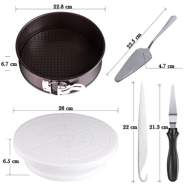 Set cofetarie/patiserie Quasar & Co.®, 40 piese cu tava si sabloane pentru ornarea/decorarea prajiturilor - imagine 3