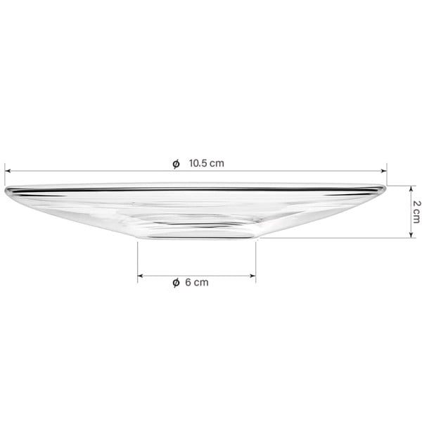 Set 4 cani si 4 farfurioare, Quasar & Co.®, farfurioara 10.5 cm, cana 350 ml cu pereti dubli, termorezistenta, transparent - imagine 12