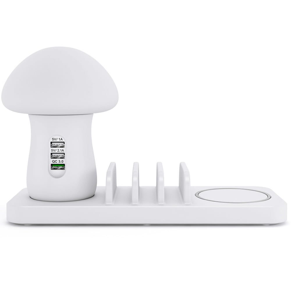 Stand incarcare wireless si USB si lampa veghe, Quasar & Co.®, incarcare rapida QC 3.0, ABS, alb 3 Stand incarcare wireless si USB si lampa veghe, Quasar & Co.®, incarcare rapida QC 3.0, ABS, alb 3