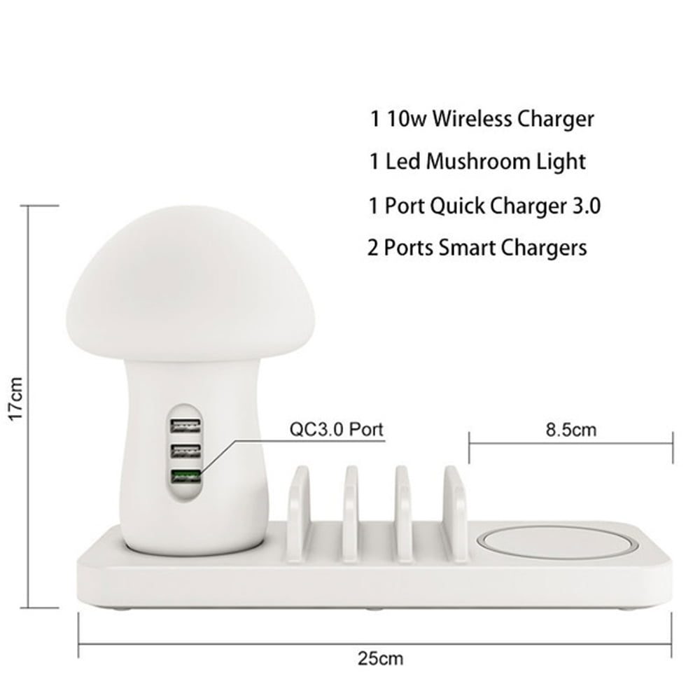 Stand incarcare wireless si USB si lampa veghe, Quasar & Co.®, incarcare rapida QC 3.0, ABS, alb 7 Stand incarcare wireless si USB si lampa veghe, Quasar & Co.®, incarcare rapida QC 3.0, ABS, alb 7