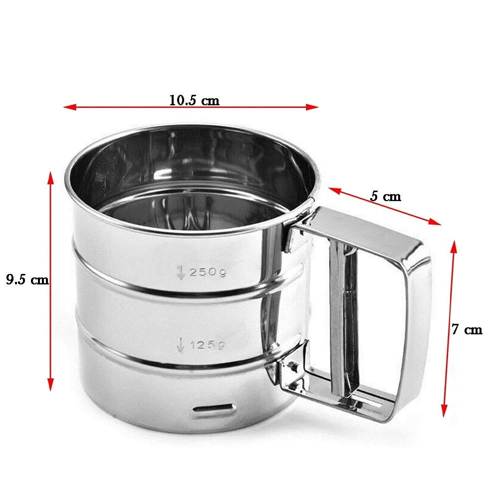 Set patiserie/cofetarie cu forma reglabila tort/prajituri si sita faina gradata, Quasar & Co.®, inox, 28,5-53,5 cm x 17,5-33 cm/ 9.5 x 10.5 cm, 350 g, argintiu 5 Set patiserie/cofetarie cu forma reglabila tort/prajituri si sita faina gradata, Quasar & Co.®, inox, 28,5-53,5 cm x 17,5-33 cm/ 9.5 x 10.5 cm, 350 g, argintiu 5