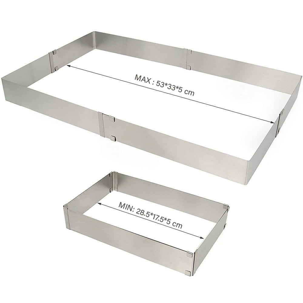 Set patiserie/cofetarie cu forma reglabila tort/prajituri si sita faina gradata, Quasar & Co.®, inox, 28,5-53,5 cm x 17,5-33 cm/ 9.5 x 10.5 cm, 350 g, argintiu 6 Set patiserie/cofetarie cu forma reglabila tort/prajituri si sita faina gradata, Quasar & Co.®, inox, 28,5-53,5 cm x 17,5-33 cm/ 9.5 x 10.5 cm, 350 g, argintiu 6