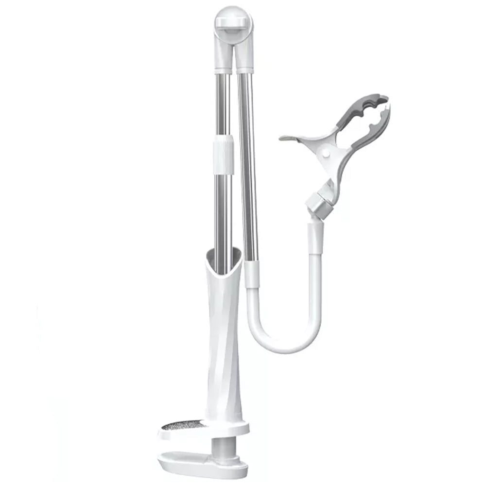 Suport telefon alb - 3 Suport telefon Quasar & Co.®, cu prindere de masa, aluminiu/plastic, functii rotire/inclinare, lungime 88 cm, alb