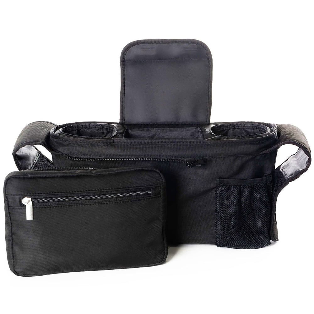 Organizator carucior Quasar & Co.®, compartimentat, geanta cu prindere universala, buzunar telefon, compartimente biberon, 31,5 x 16 x 5 cm, fas, negru 3 Organizator carucior Quasar & Co.®, compartimentat, geanta cu prindere universala, buzunar telefon, compartimente biberon, 31,5 x 16 x 5 cm, fas, negru 3