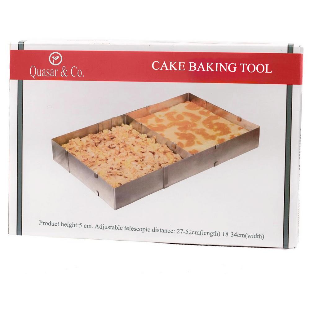Set patiserie/cofetarie cu forma reglabila tort/prajituri si sita faina gradata, Quasar & Co.®, inox, 28,5-53,5 cm x 17,5-33 cm/ 9.5 x 10.5 cm, 350 g, argintiu 12 Set patiserie/cofetarie cu forma reglabila tort/prajituri si sita faina gradata, Quasar & Co.®, inox, 28,5-53,5 cm x 17,5-33 cm/ 9.5 x 10.5 cm, 350 g, argintiu 12