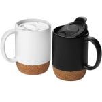 Set 2 cani cafea/ceai, Quasar & Co.®, pretabile voiaj/calatorie, cu capac to go, baza de pluta, ceramica, 400 ml, alb-negru 11 Set 2 cani cafea/ceai, Quasar & Co.®, pretabile voiaj/calatorie, cu capac to go, baza de pluta, ceramica, 400 ml, alb-negru 11