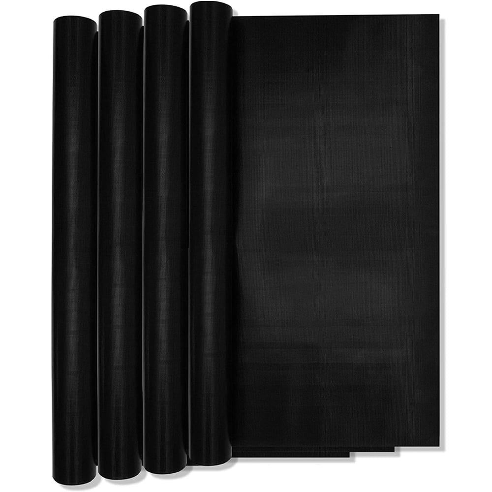 Set 4 folii antiaderente pentru gratar, Quasar & Co.®, BBQ Grill Matt, compatibile cu orice tip de gratar, teflon, 40 x 33 cm, negru 10