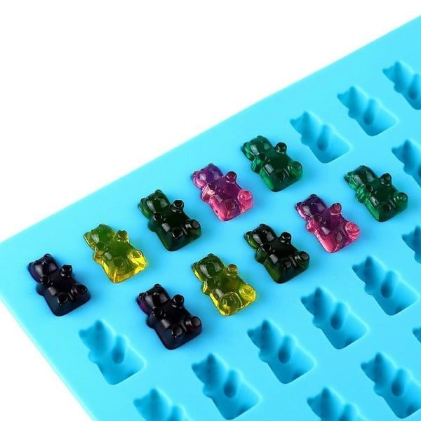 Set 3 forme jeleuri cu pipete Quasar & Co.®, 146 forme, silicon, albastru - imagine 5