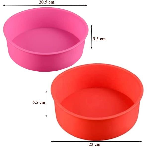 Set 4 tavi copt, Quasar & Co.®, reutilizabile, antiaderente, d 22 cm, d 20,5 cm, d 15,5 cm, d 9,5 cm, h 5,5 cm, silicon, multicolor - imagine 4