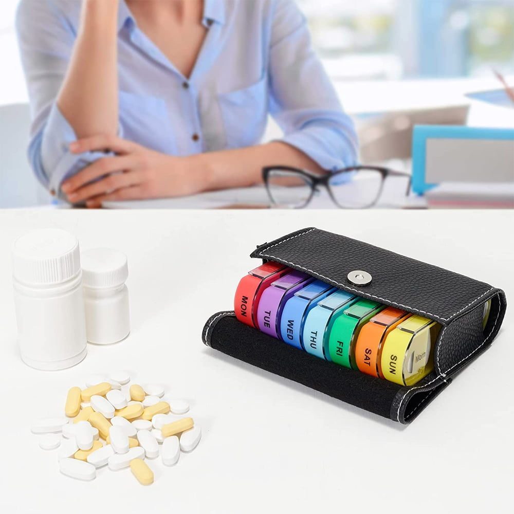 Cutie organizator medicamente, Quasar & Co.®, 7 zile, 28 compartimente, geanta suport, 13.5 x 11 x 3.5 cm, multicolor 6 Cutie organizator medicamente, Quasar & Co.®, 7 zile, 28 compartimente, geanta suport, 13.5 x 11 x 3.5 cm, multicolor 6