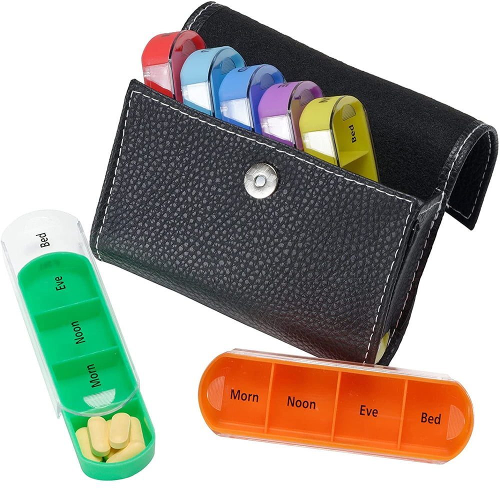 Cutie organizator medicamente, Quasar & Co.®, 7 zile, 28 compartimente, geanta suport, 13.5 x 11 x 3.5 cm, multicolor 4 Cutie organizator medicamente, Quasar & Co.®, 7 zile, 28 compartimente, geanta suport, 13.5 x 11 x 3.5 cm, multicolor 4