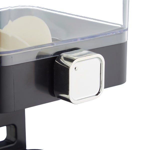 Dispenser cereale, Relaxdays, 1 x dozator musli/fulgi de porumb/bomboane, plastic/silicon, capacitate 3.5 litri, 31 x 16.5 x 18.5 cm, negru - imagine 4