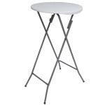 Masa evenimente Quasar & Co., banchet/catering, picioare metal pliabile, inalta, rotunda, d 60 cm, h 110 cm, ABS/metal, alb 18 Masa evenimente Quasar & Co., banchet/catering, picioare metal pliabile, inalta, rotunda, d 60 cm, h 110 cm, ABS/metal, alb 18