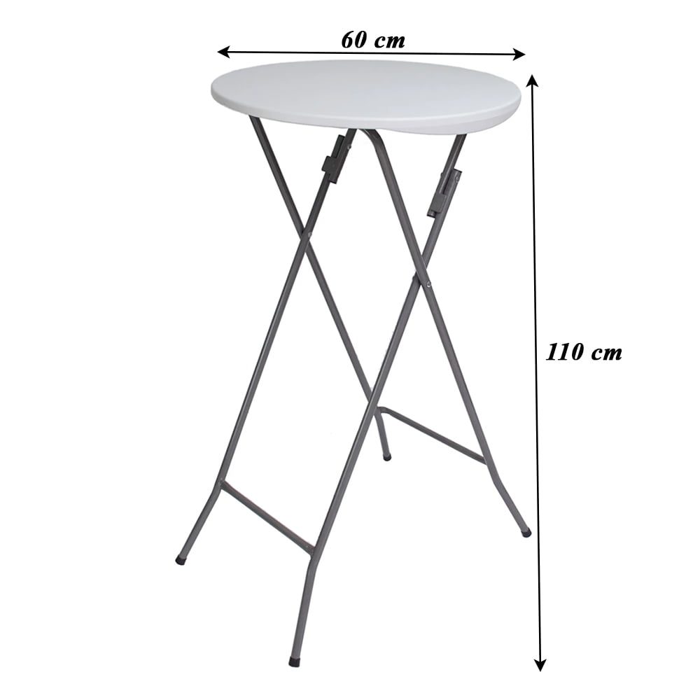 Masa evenimente Quasar & Co., banchet/catering, picioare metal pliabile, inalta, rotunda, d 60 cm, h 110 cm, ABS/metal, alb 4 Masa evenimente Quasar & Co., banchet/catering, picioare metal pliabile, inalta, rotunda, d 60 cm, h 110 cm, ABS/metal, alb 4