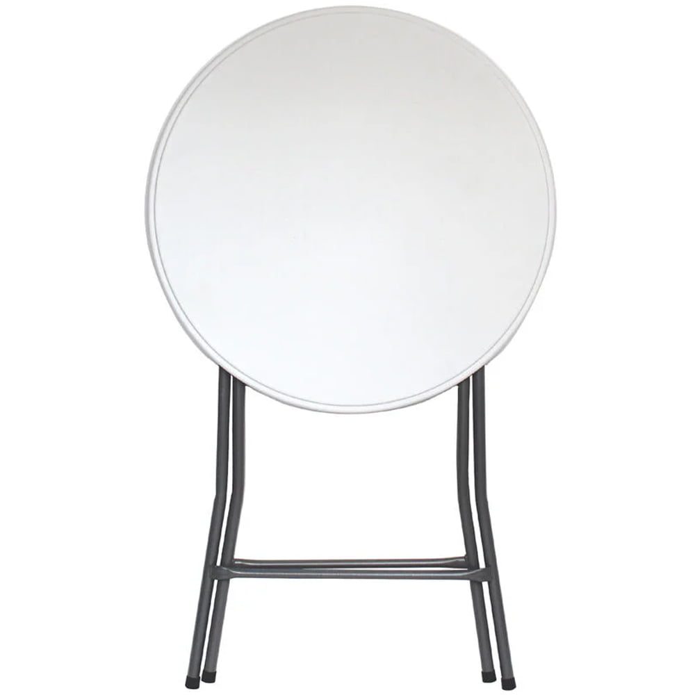 Masa evenimente Quasar & Co.®, banchet/catering, picioare metal pliabile, inalta, rotunda, d 80 cm, h 110 cm, ABS/metal, alb 2