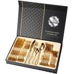 Set 24 tacamuri din inox, Quasar & Co.®, 6 x cutite, 6 x linguri, 6 x furculite, 6 x lingurite, 40 x 25.5 x 5.5 cm, auriu 11 Set 24 tacamuri din inox, Quasar & Co.®, 6 x cutite, 6 x linguri, 6 x furculite, 6 x lingurite, 40 x 25.5 x 5.5 cm, auriu 11