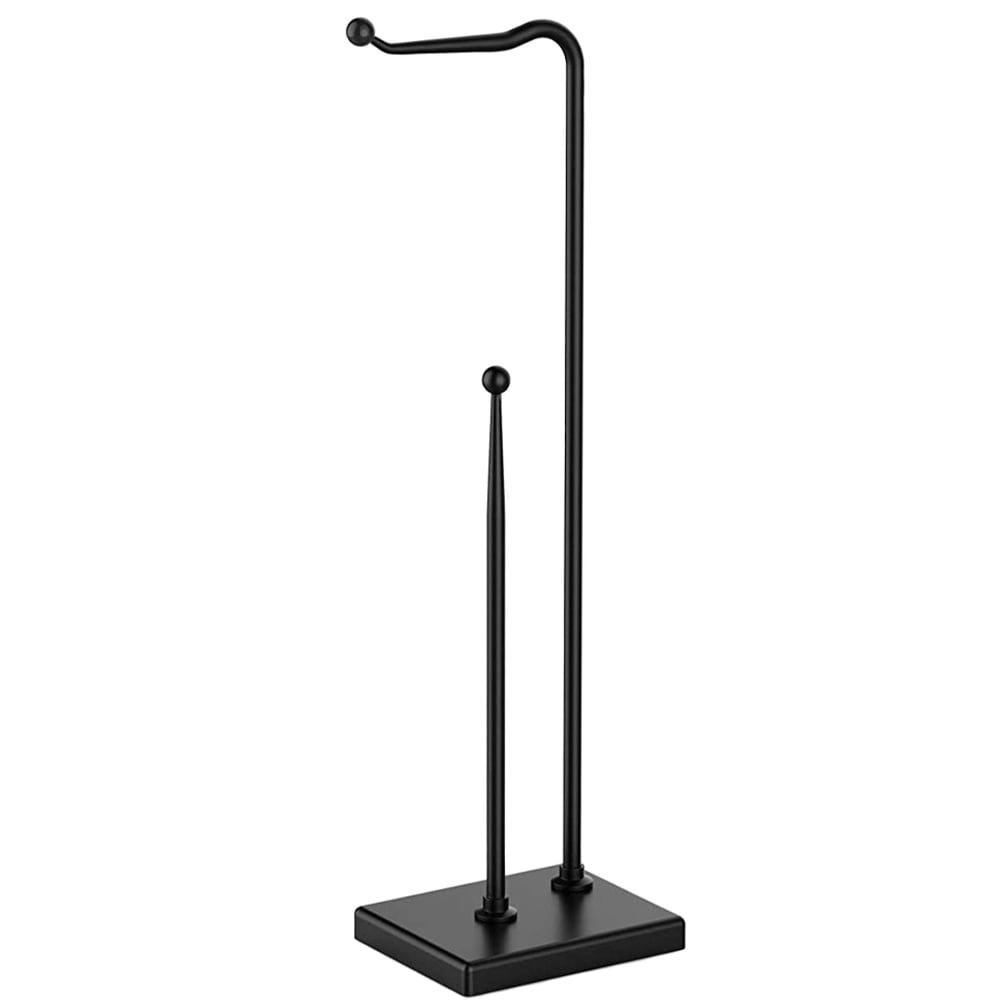 Suport hartie igienica, Quasar & Co.®, cu raft depozitare, 15 x 18.5 x 64 cm, metal negru 2 Suport hartie igienica, Quasar & Co.®, cu raft depozitare, 15 x 18.5 x 64 cm, metal negru 2
