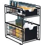 Raft depozitare sub chiuveta, Quasar & Co.®, 2 sertare, 44 x 37 x 26,5 cm, metal, negru 10 Raft depozitare sub chiuveta, Quasar & Co.®, 2 sertare, 44 x 37 x 26,5 cm, metal, negru 10