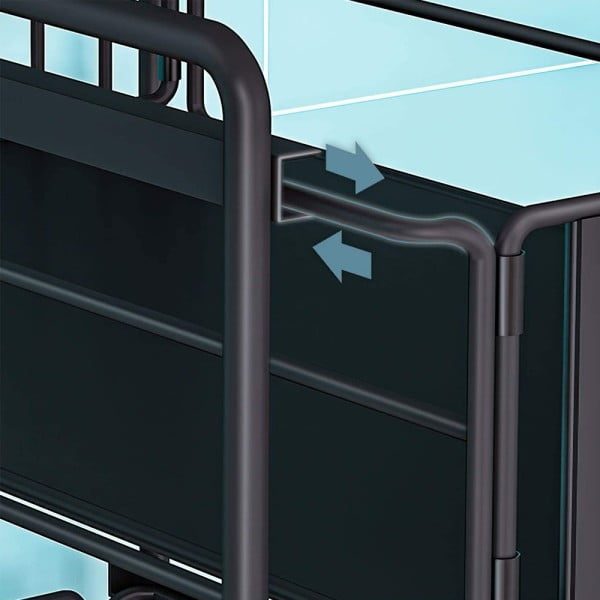 Raft depozitare sub chiuveta, Quasar & Co.®, 2 sertare, 44 x 37 x 26,5 cm, metal, negru - imagine 8