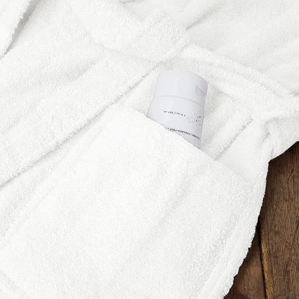 Set 2 halate de baie cu 2 perechi papuci, Quasar & Co.®, 550 g/mp, hotel quality, unisex, 100% bumbac, S/M-L/XL, alb - imagine 10