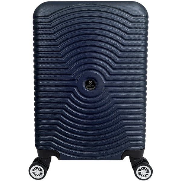 Troler cabina avion, Quasar & Co.®, Model Air Circle, 4 roti, ABS, inchidere cifru, 58 x 36 x 20 cm, bleumarin - imagine 5