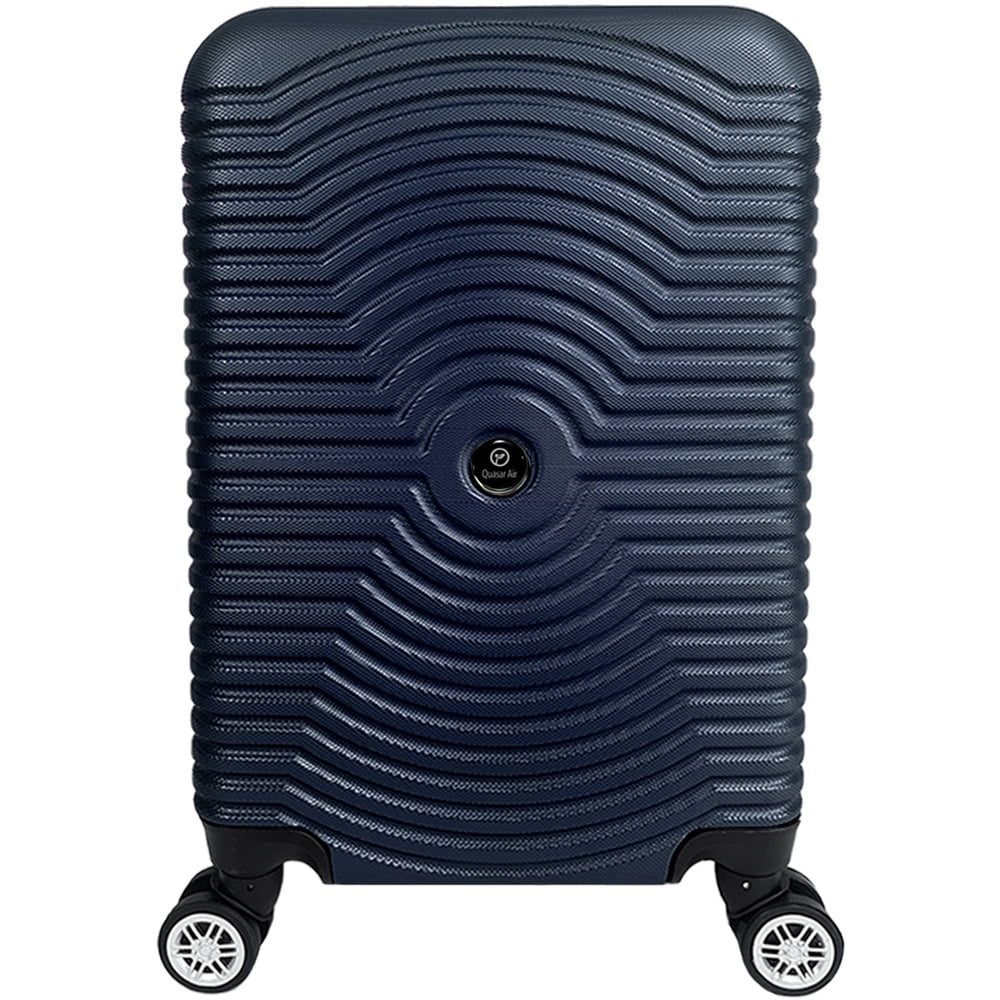 Troler cabina avion, Quasar & Co.®, Model Air Circle, 4 roti, ABS, inchidere cifru, 58 x 36 x 20 cm, bleumarin 5