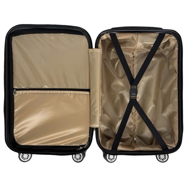Troler cabina avion, Quasar & Co.®, Model Air Circle, 4 roti, ABS, inchidere cifru, 58 x 36 x 20 cm, bleumarin - imagine 7