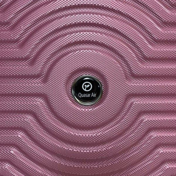 Troler cabina avion, Quasar & Co.®, Model Air Circle, 4 roti, ABS, inchidere cifru, 58 x 36 x 20 cm, roz pudrat - imagine 11