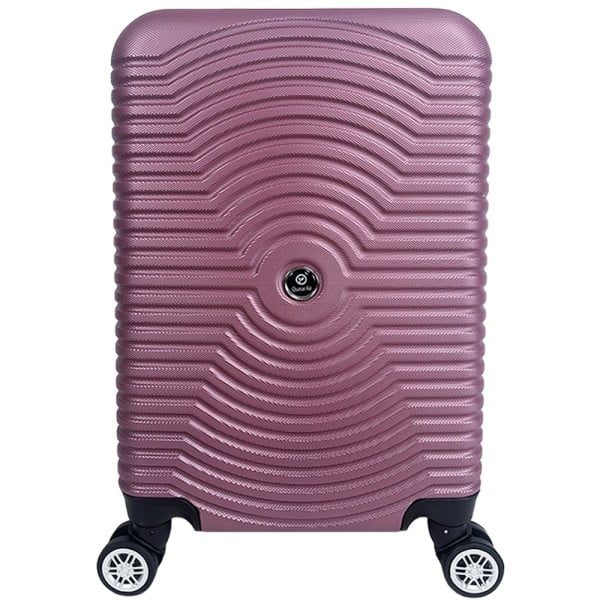 Troler cabina avion, Quasar & Co.®, Model Air Circle, 4 roti, ABS, inchidere cifru, 58 x 36 x 20 cm, roz pudrat - imagine 5