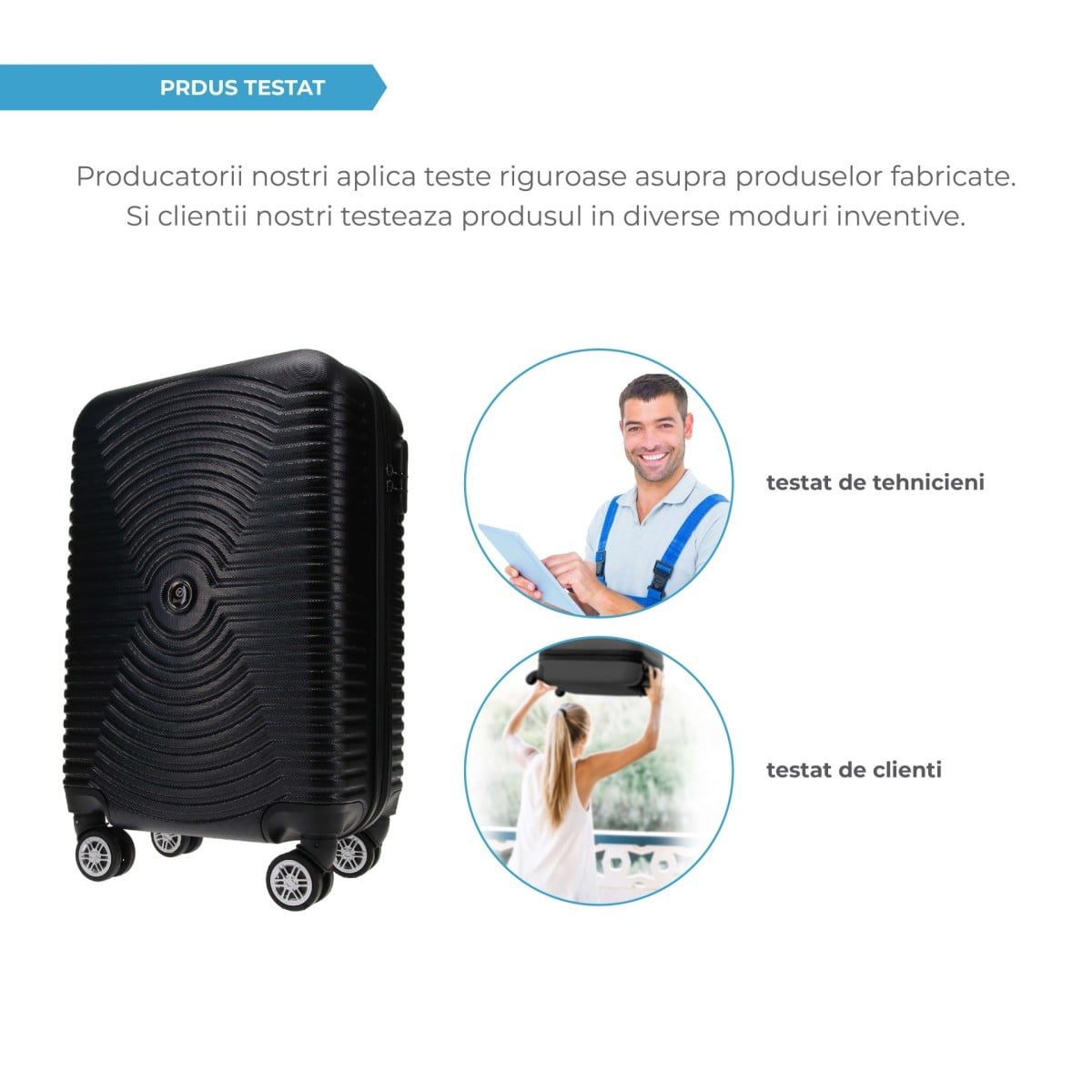 Troler cabina avion, Quasar & Co.®, Model Air Circle, 4 roti, ABS, inchidere cifru, 58 x 36 x 20 cm, negru 10 Troler cabina avion, Quasar & Co.®, Model Air Circle, 4 roti, ABS, inchidere cifru, 58 x 36 x 20 cm, negru 10