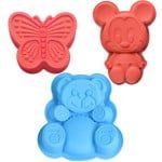 Set 3 forme silicon, Quasar & Co.®, model ursulet, fluture, Mickey, tavi de copt termorezistente, silicon, rosu-albastru 9 Set 3 forme silicon, Quasar & Co.®, model ursulet, fluture, Mickey, tavi de copt termorezistente, silicon, rosu-albastru 9