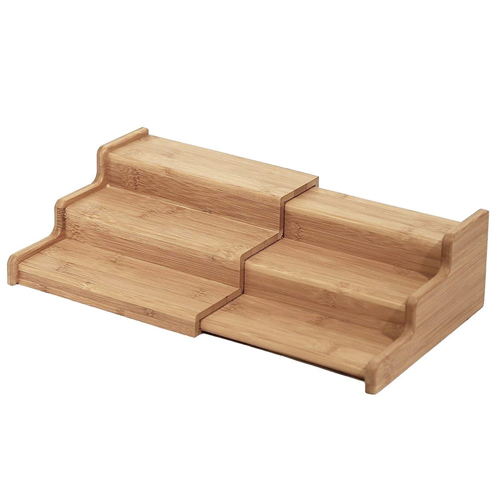 Organizator multifunctional, Quasar & Co.®, raft cu 3 niveluri, extensibil, bambus, 22-38 x 22.5 x 8.6 cm, natur 2 Organizator multifunctional, Quasar & Co.®, raft cu 3 niveluri, extensibil, bambus, 22-38 x 22.5 x 8.6 cm, natur 2