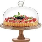 Platou servire cu capac si picior, Quasar & Co.®, pentru prajituri/branzeturi, d 27 cm, h 26.5 cm, natur 10 Platou servire cu capac si picior, Quasar & Co.®, pentru prajituri/branzeturi, d 27 cm, h 26.5 cm, natur 10