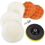 Set 7 piese polish profesional, Quasar & Co.®, 1 x taler, 3 x calote finisare, 2 x bureti, 1 x adaptor, multicolor 9