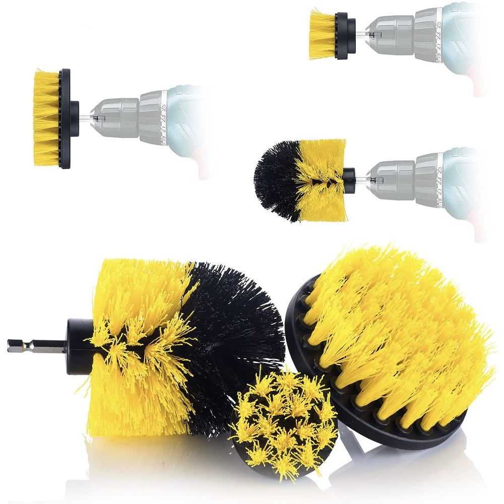 Set 8 perii si accesorii curatare, Quasar & Co.®, cu adaptor pentru bormasina/autofiletanta, 3 x perie, 1 x taler, 4 x burete abraziv, multicolor 7