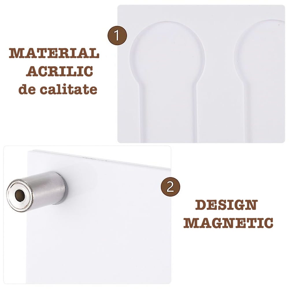 Suport magnetic pentru 35 capsule cafea, Quasar & Co.®, compatibil Nesspresso, acril, 30 x 35 cm, incolor 2 Suport magnetic pentru 35 capsule cafea, Quasar & Co.®, compatibil Nesspresso, acril, 30 x 35 cm, incolor 2