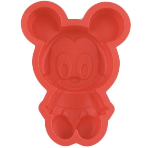 Set 3 forme silicon, Quasar & Co.®, model ursulet, fluture, Mickey, tavi de copt termorezistente, silicon, rosu-albastru - imagine 6