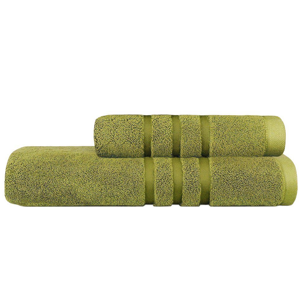 Set 2 prosoape Quasar & Co.®, 100% bumbac, 450 g/mp, 50 x 90/70 x 140 cm, verde lime 3