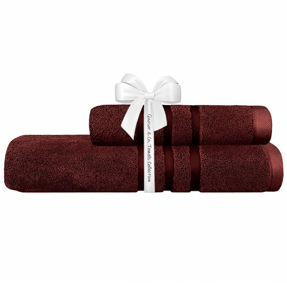 Set 2 prosoape Quasar & Co.®, 100% bumbac, 450 g/mp, 50 x 90/70 x 140 cm, visiniu 2 Set 2 prosoape Quasar & Co.®, 100% bumbac, 450 g/mp, 50 x 90/70 x 140 cm, visiniu 2