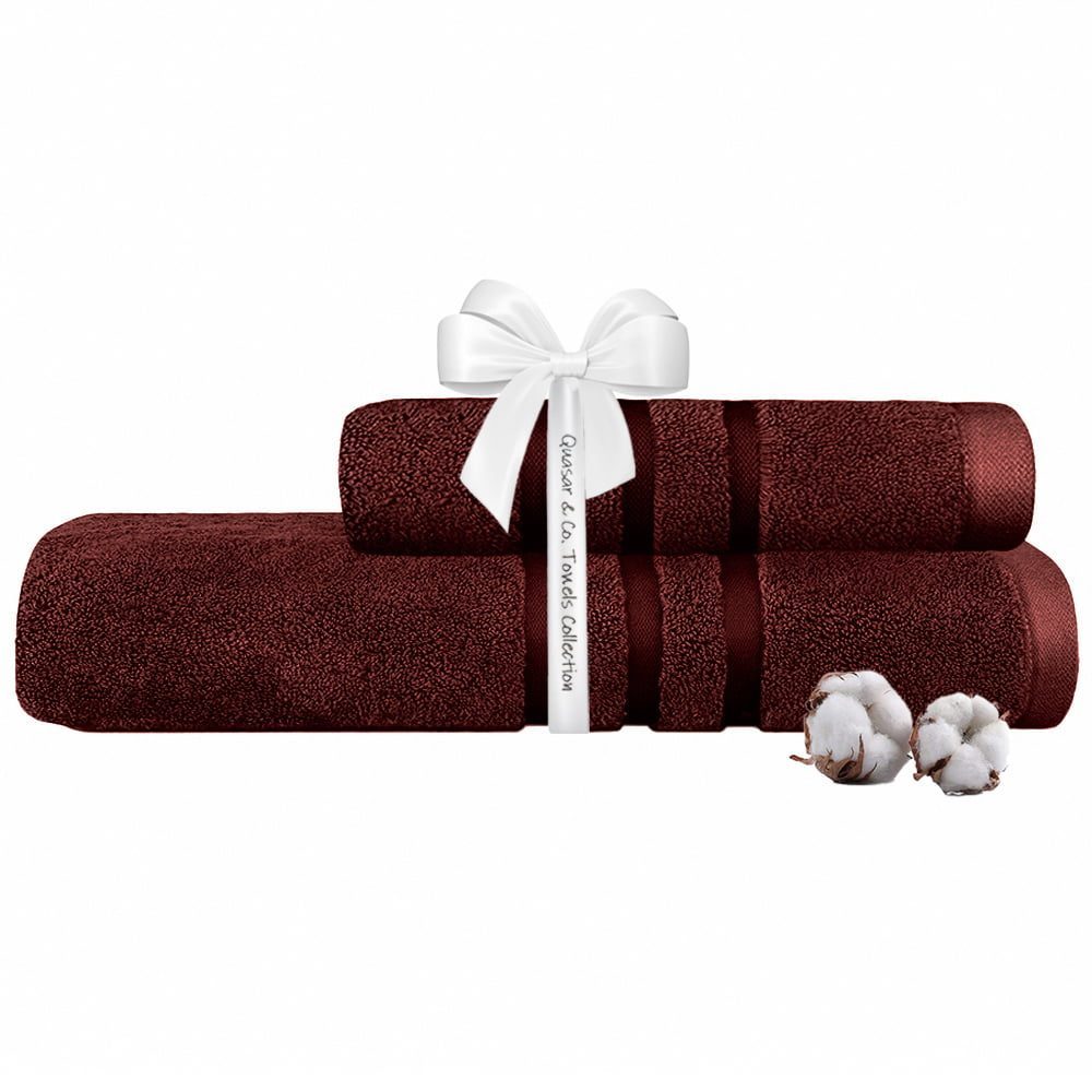 Set 2 prosoape Quasar & Co.®, 100% bumbac, 450 g/mp, 50 x 90/70 x 140 cm, visiniu 3 Set 2 prosoape Quasar & Co.®, 100% bumbac, 450 g/mp, 50 x 90/70 x 140 cm, visiniu 3