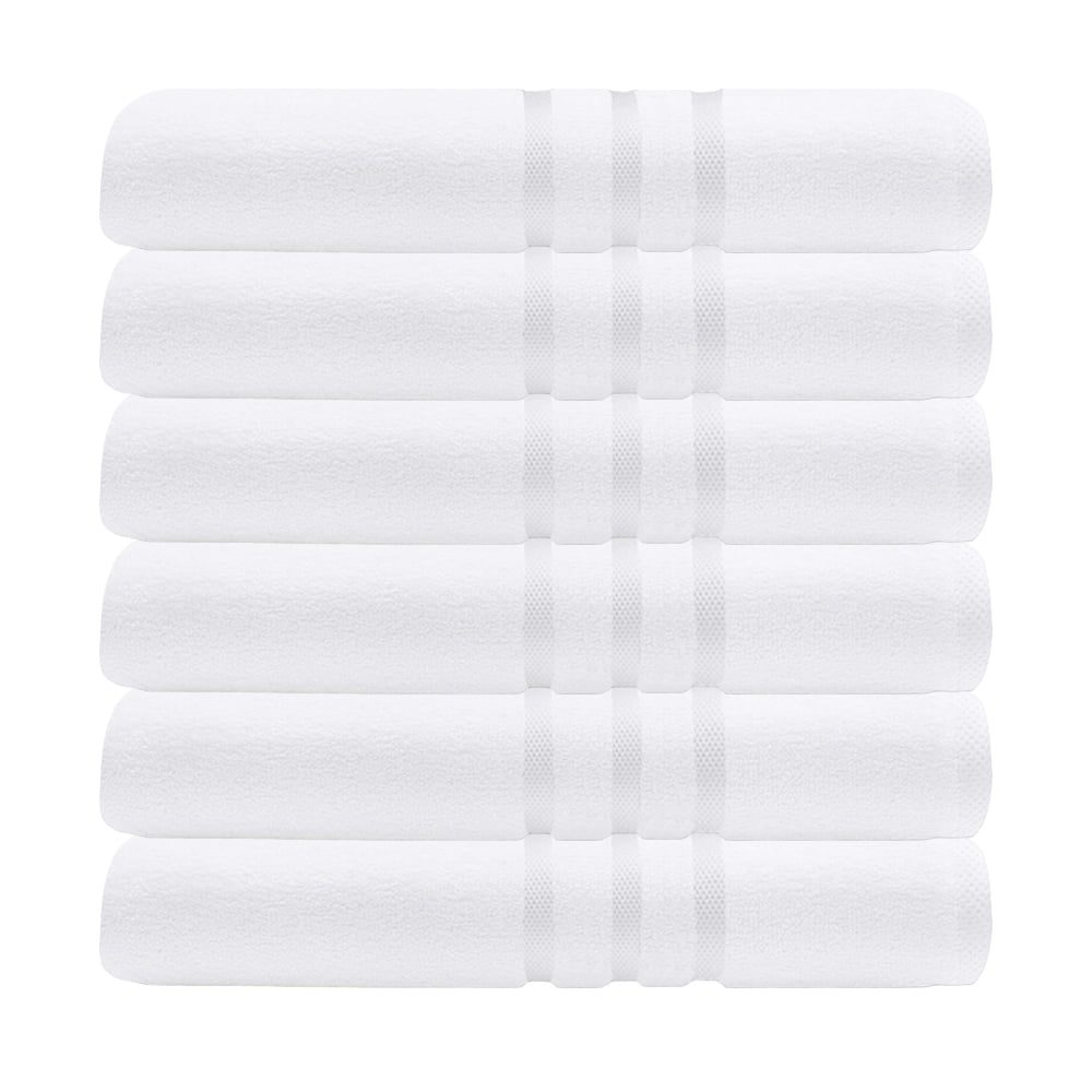 Set 6 prosoape baie Quasar & Co.®, 100% bumbac, 450 g/mp, 50 x 90 cm, alb 2
