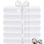 Set 6 prosoape baie Quasar & Co.®, 100% bumbac, 450 g/mp, 70 x 140 cm, alb 4